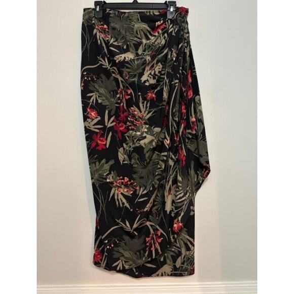 Coldwater Creek Dresses & Skirts - Coldwater Creek Wrap Maxi Skirt Small Floral Print 100% Silk Tropical Cruise
